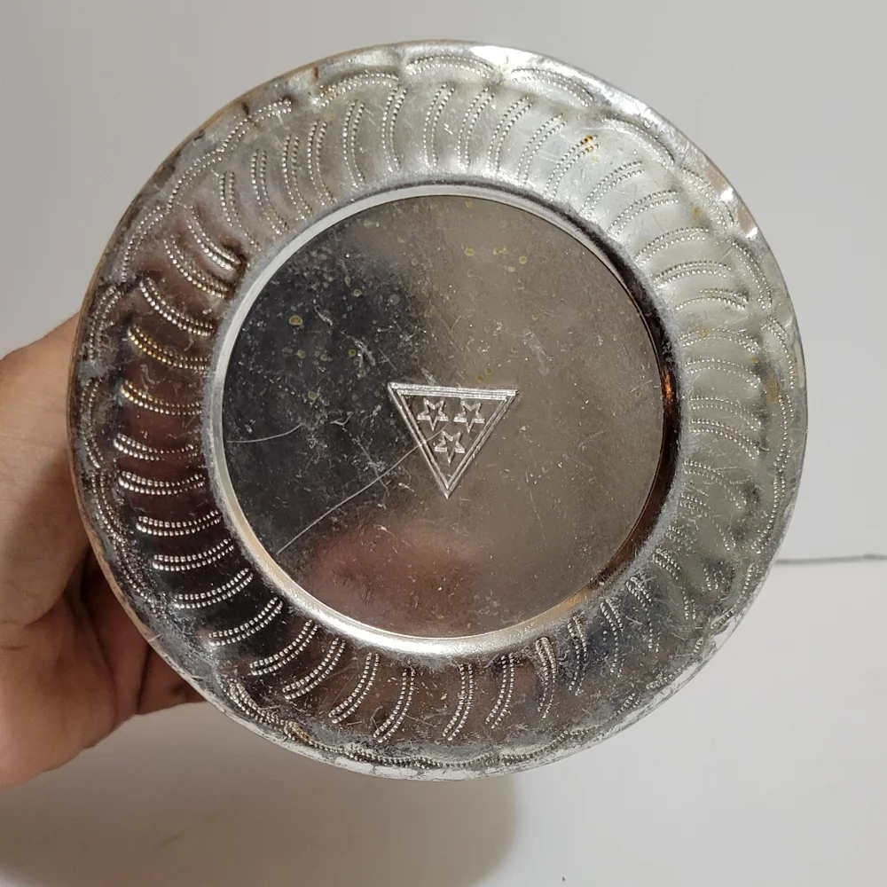 Vintage Ice Bucket Aluminum Thai Pattern Kitchenware Container